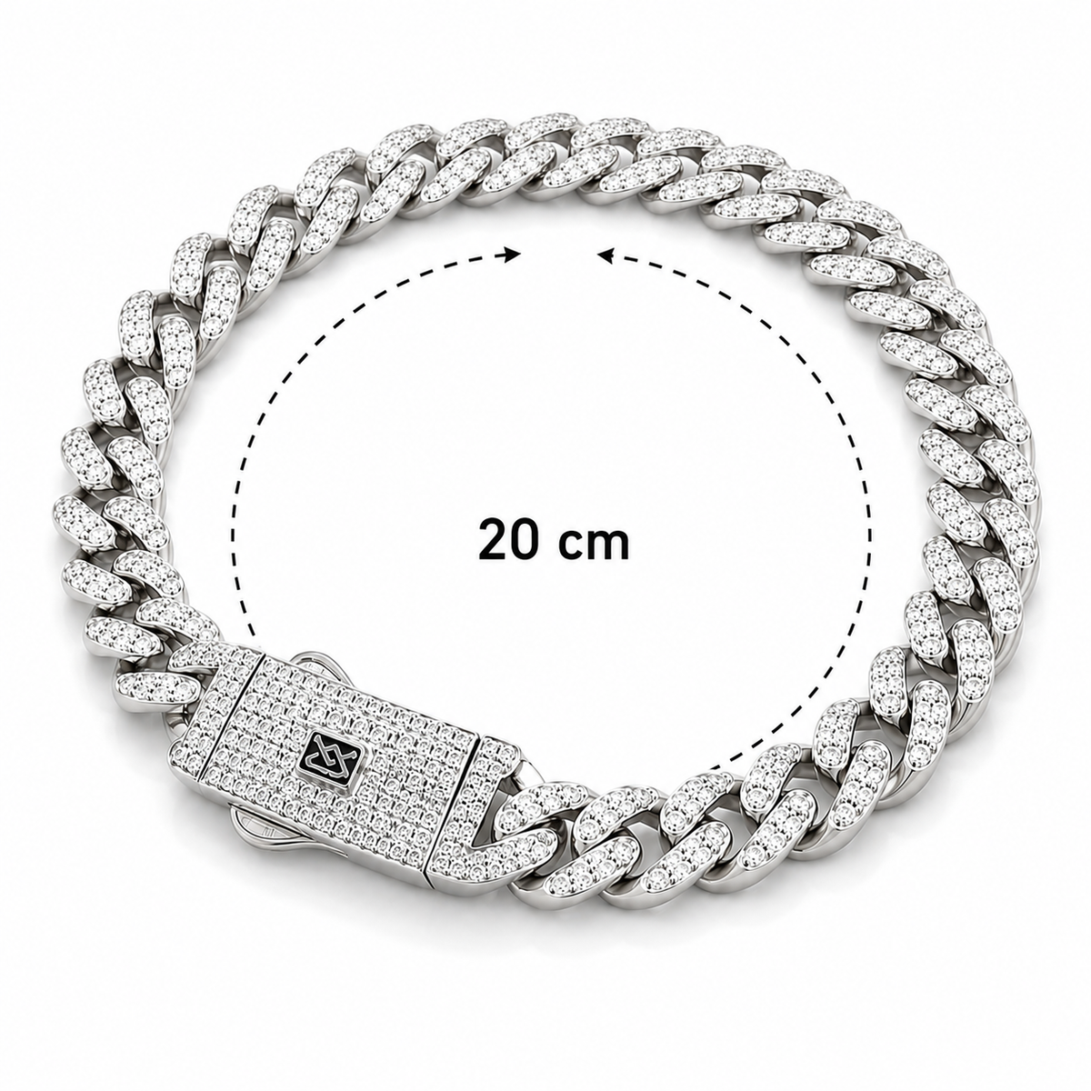 Pulsera Mónaco Micro Pavé 8 mm