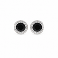 Aretes Halo Negro Intenso