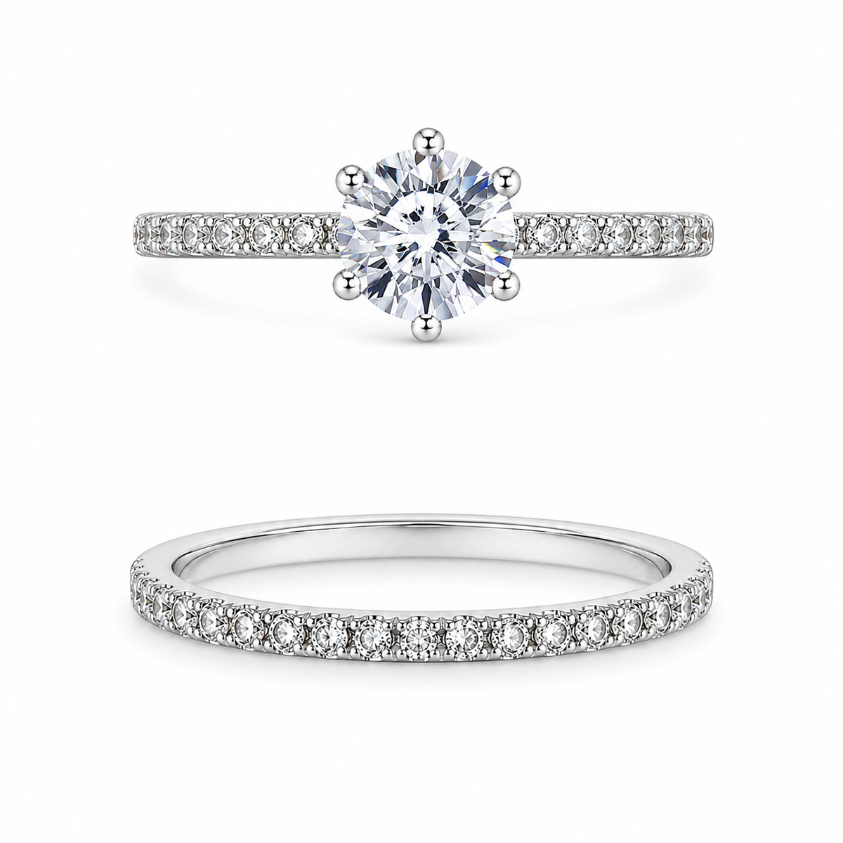 Anillo Doble Solitario