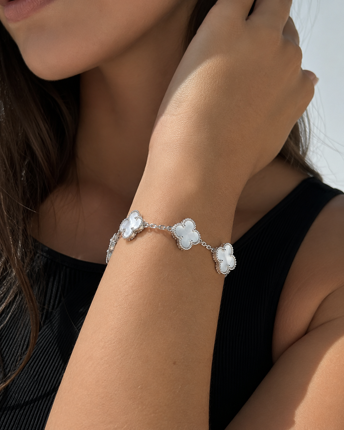 Pulsera Van Cleef Nácar Blanco