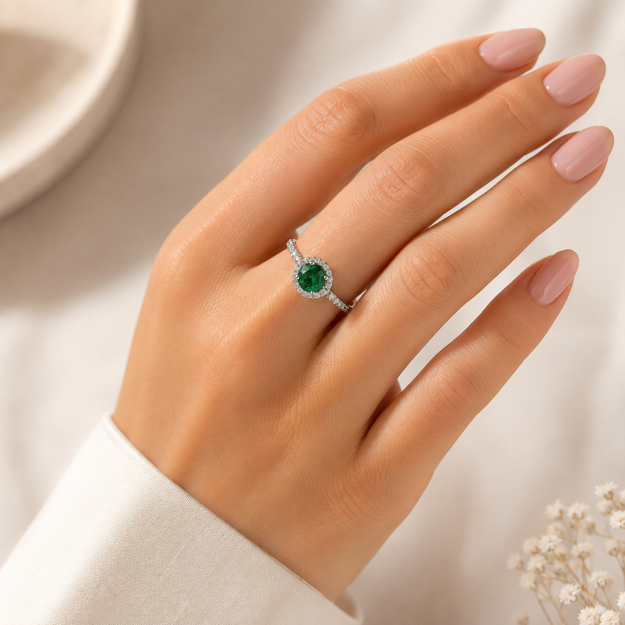 Anillo Esmeralda Halo