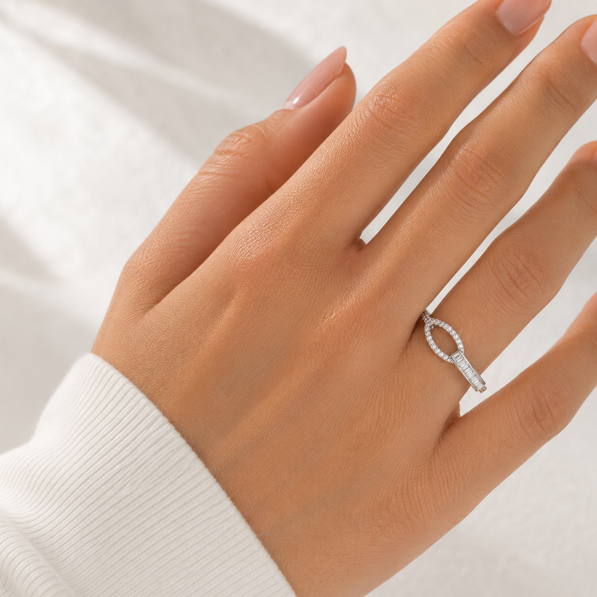 Anillo Geométrico Baguette