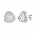 Aretes Corazón Halo