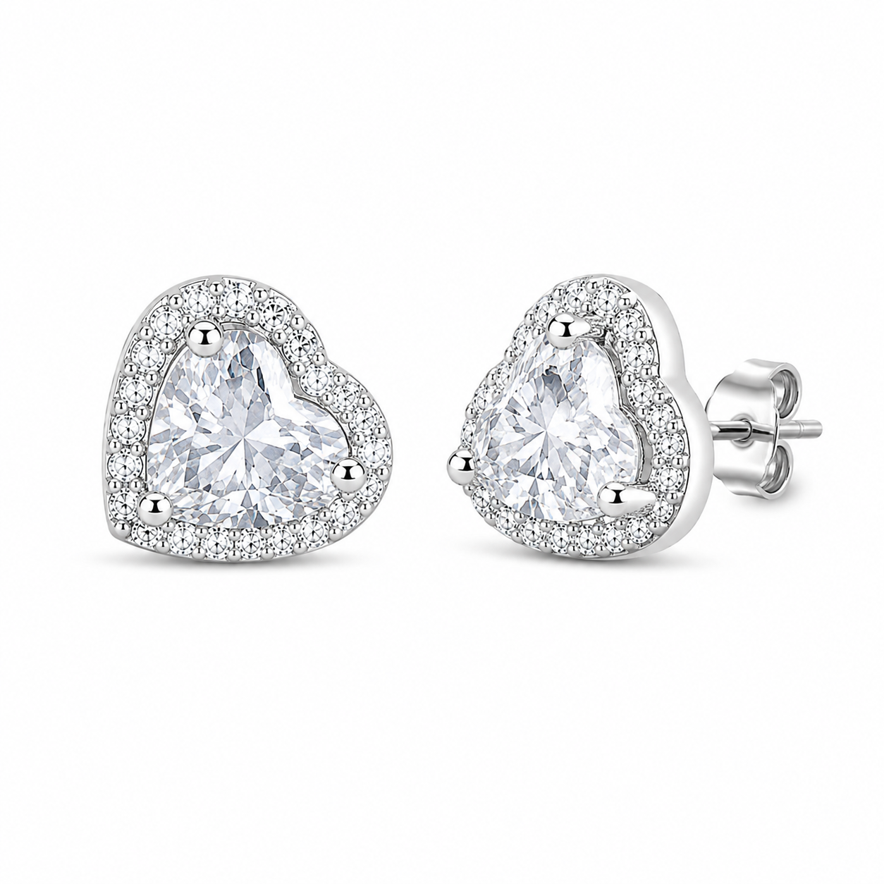 Aretes Corazón Halo