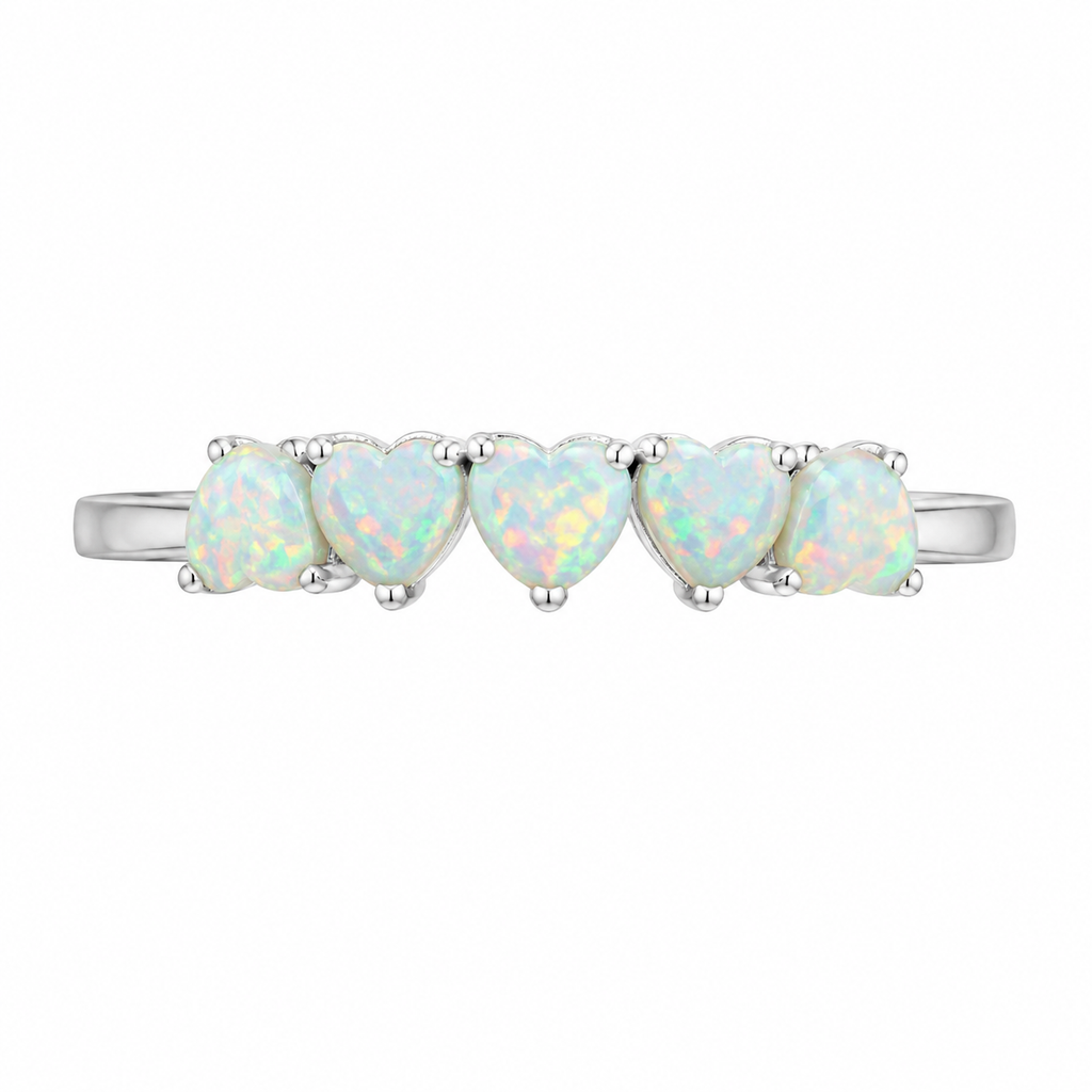 Anillo Corazones Ópalo