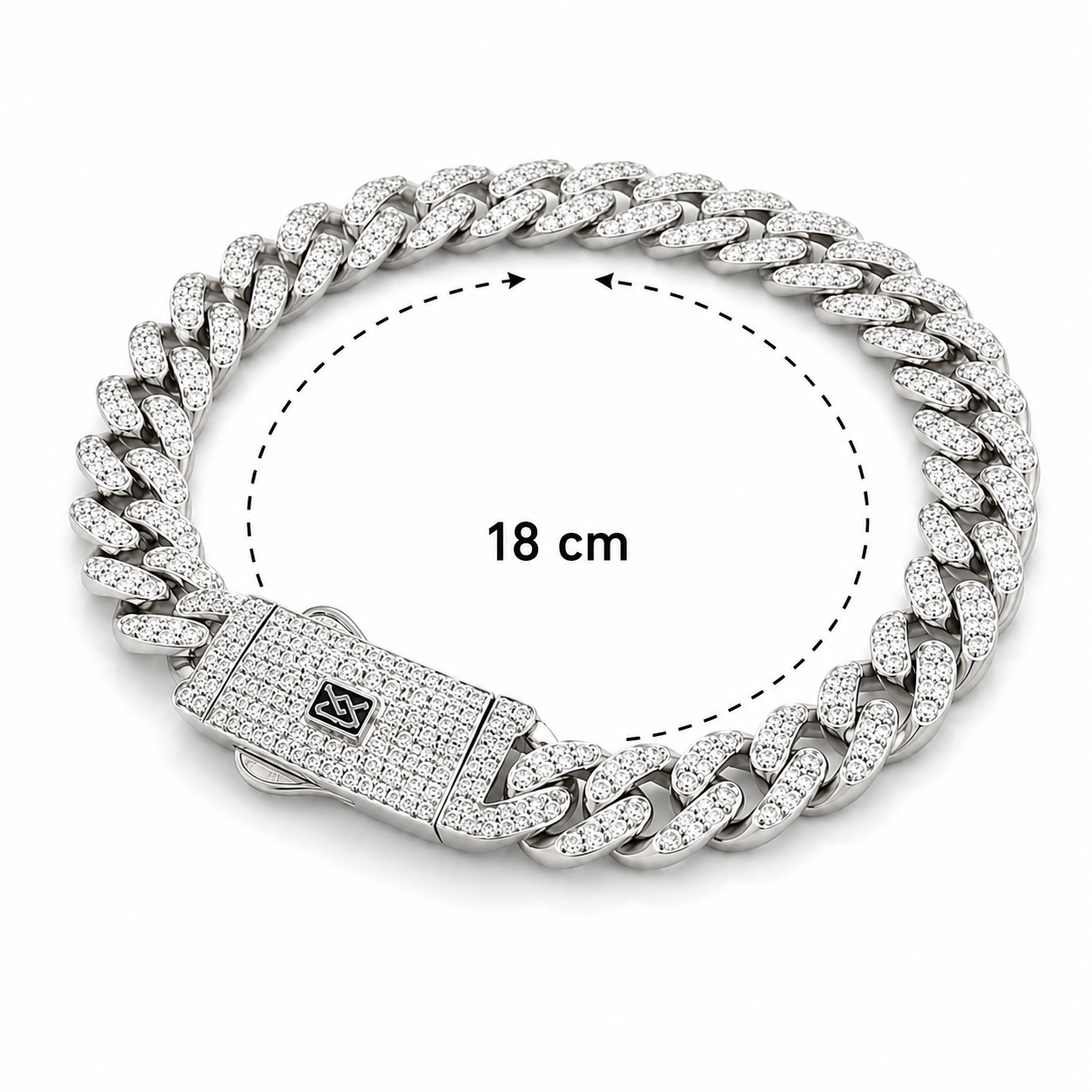 Pulsera Mónaco Micro Pavé 8 mm