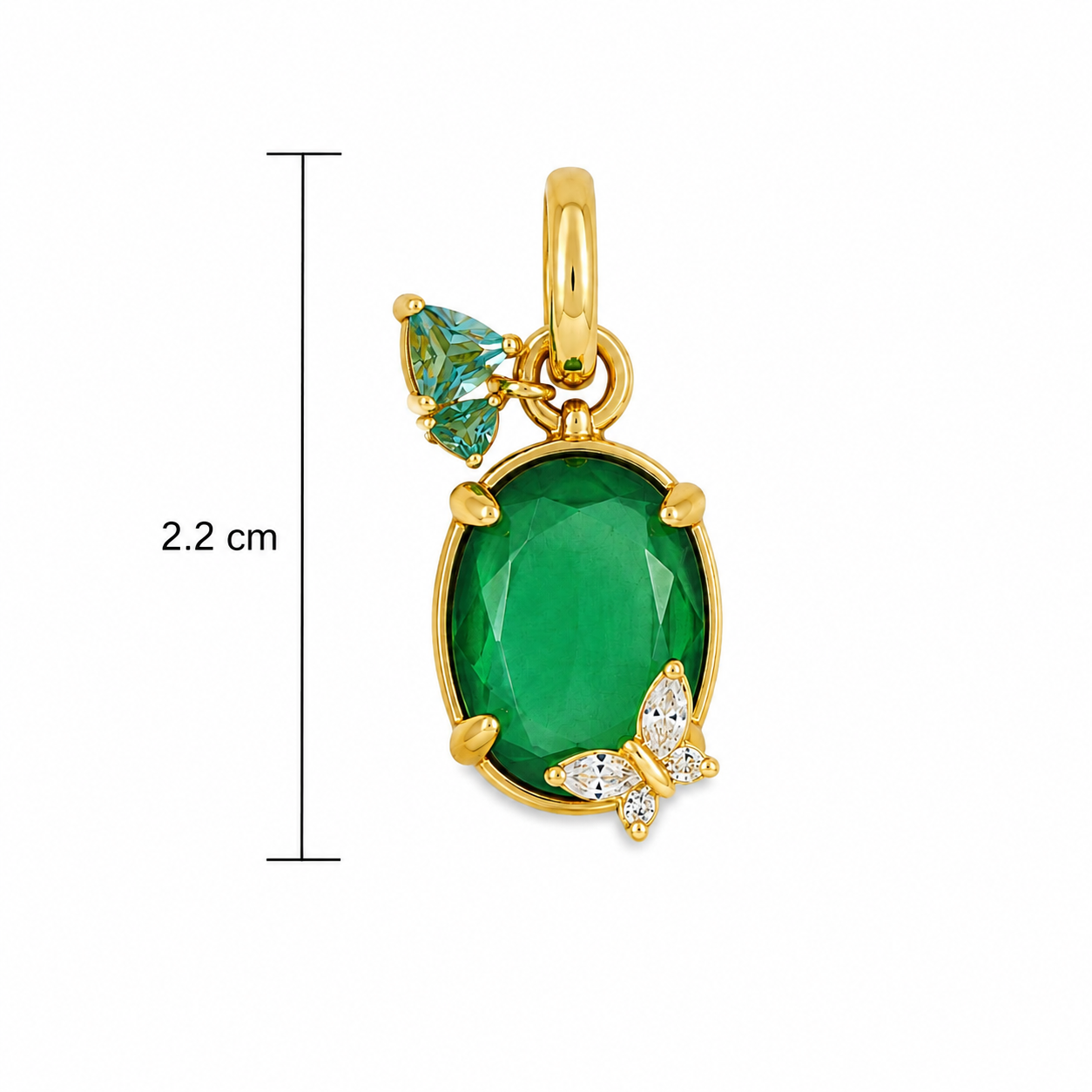 Charm Gema Oval Verde