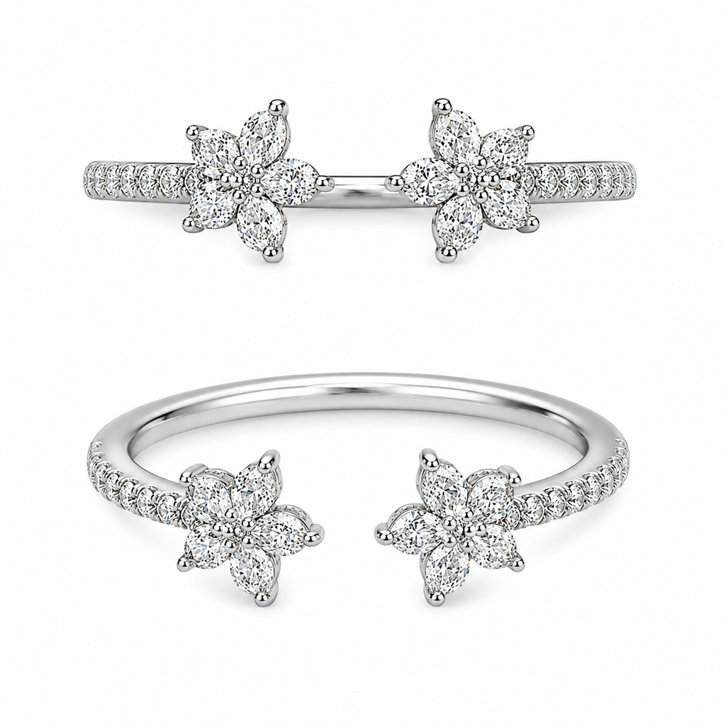 Anillo Flor Brillante
