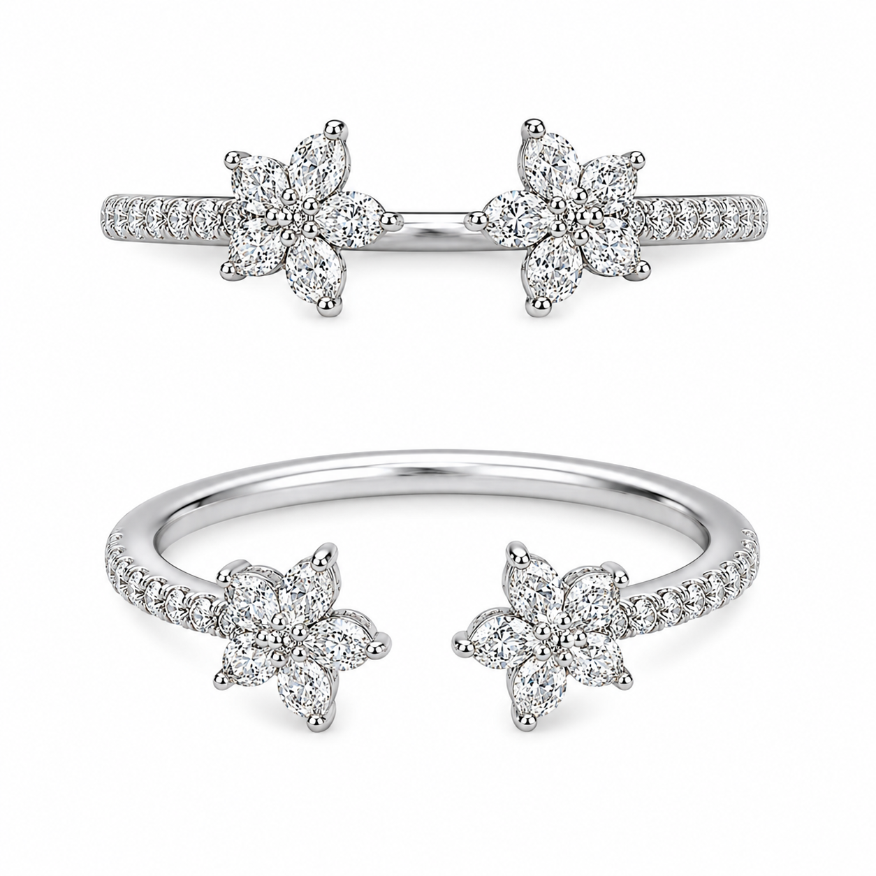 Anillo Flor Brillante