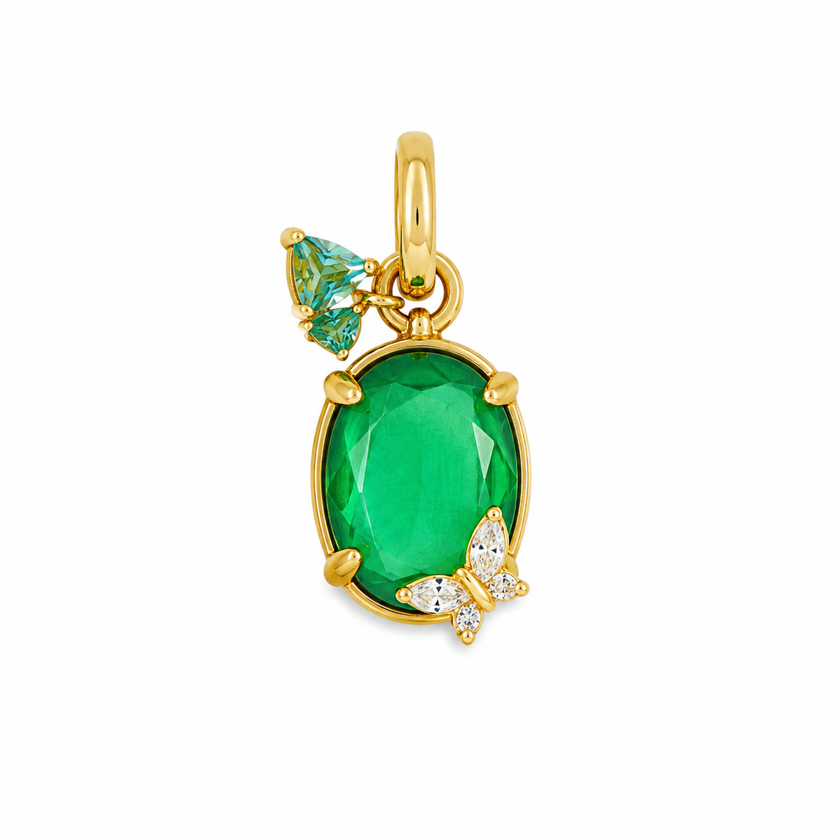 Charm Gema Oval Verde