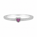 Anillo Mini Corazón Rosa