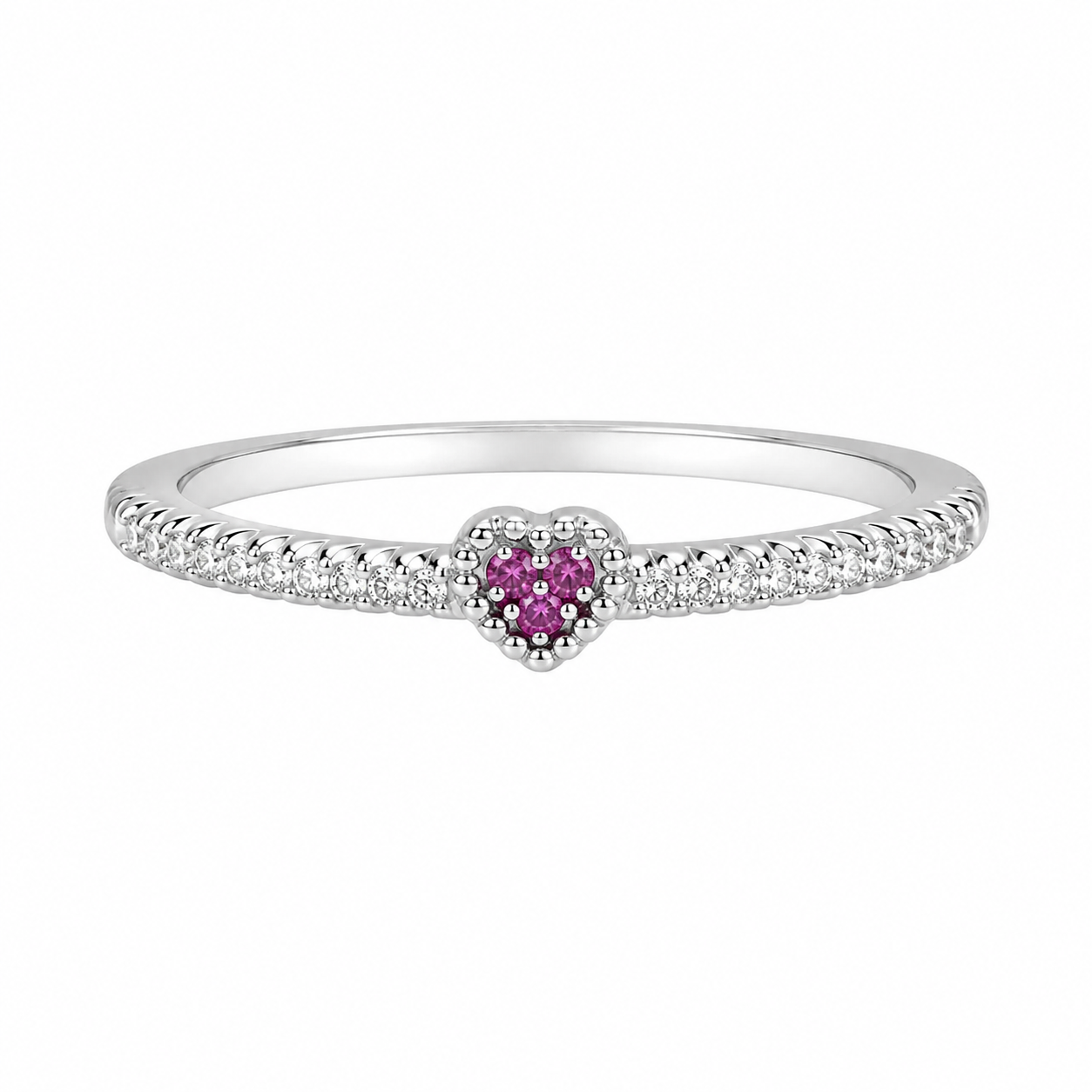 Anillo Mini Corazón Rosa