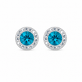 Aretes Halo Azul Turquesa