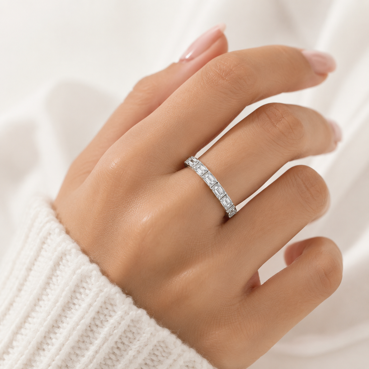 Anillo Eternity Esmeralda