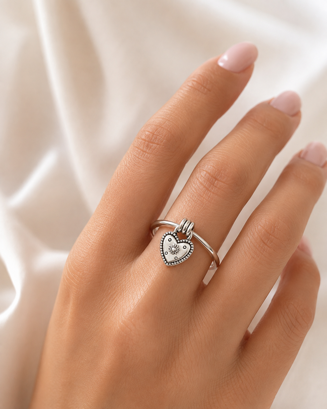 Anillo Corazón Colgante