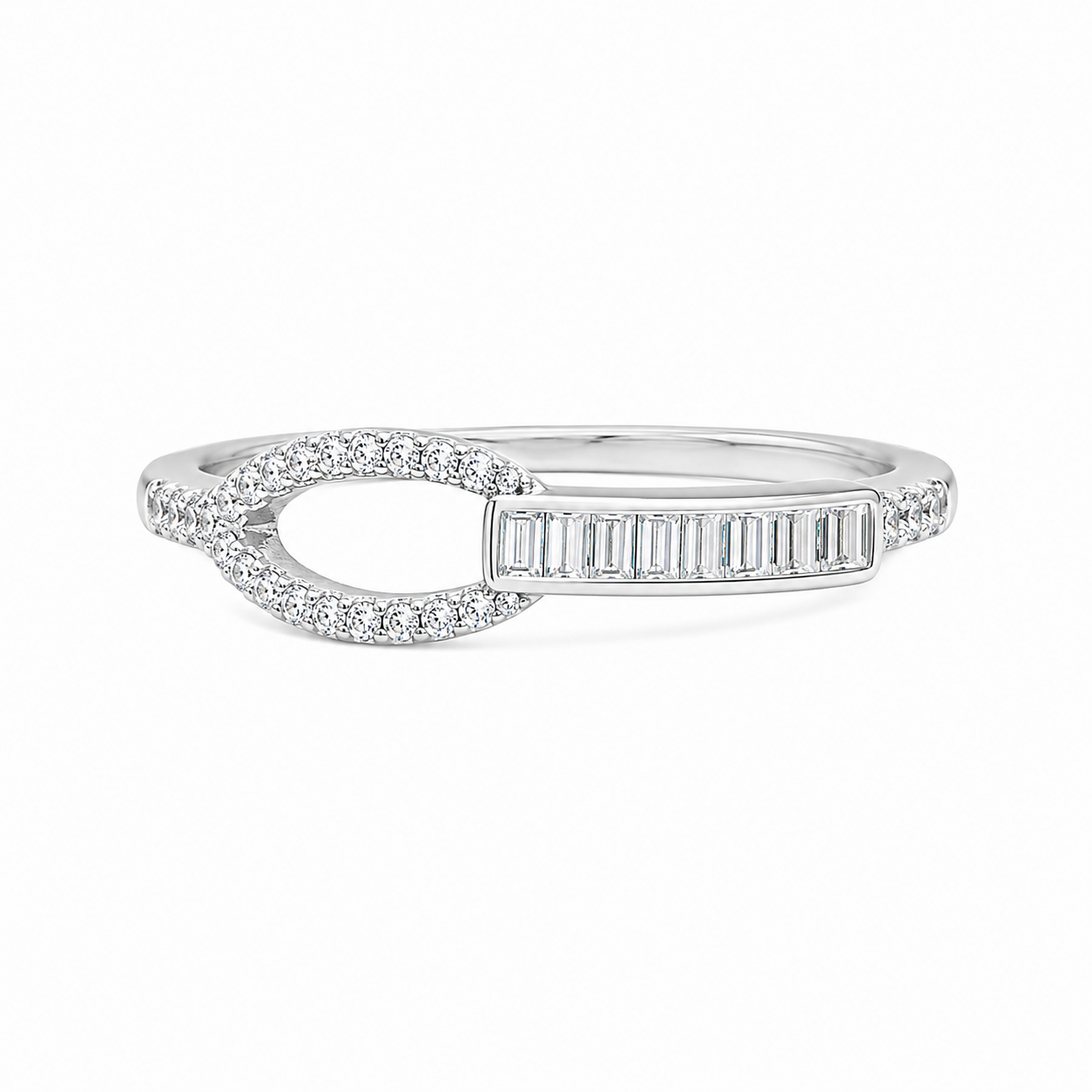 Anillo Geométrico Baguette