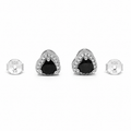 Aretes Corazón Negro