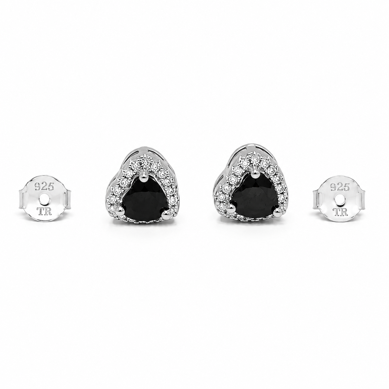 Aretes Corazón Negro