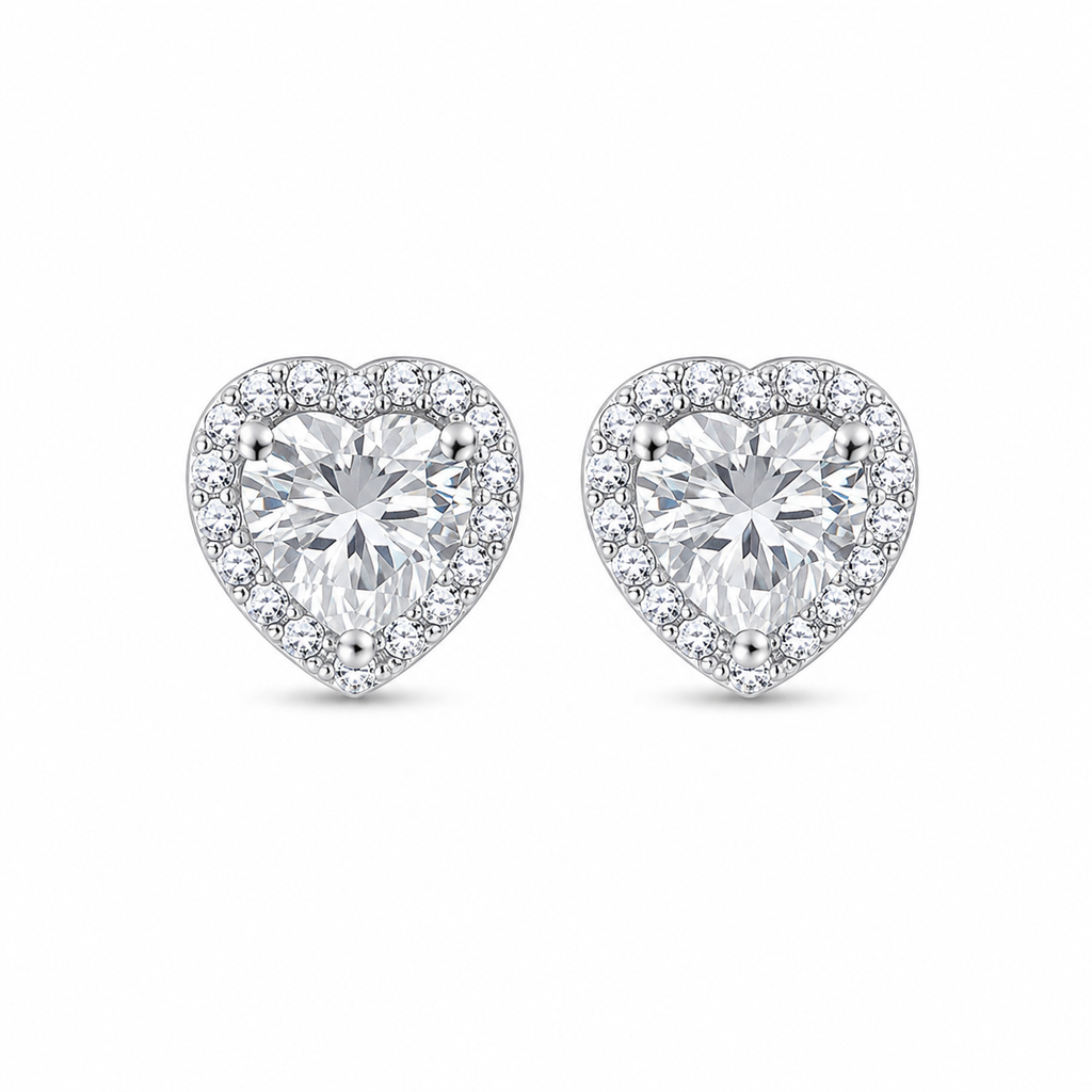Aretes Corazón Brillante
