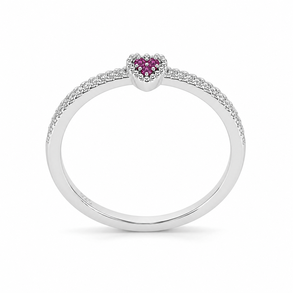 Anillo Mini Corazón Rosa