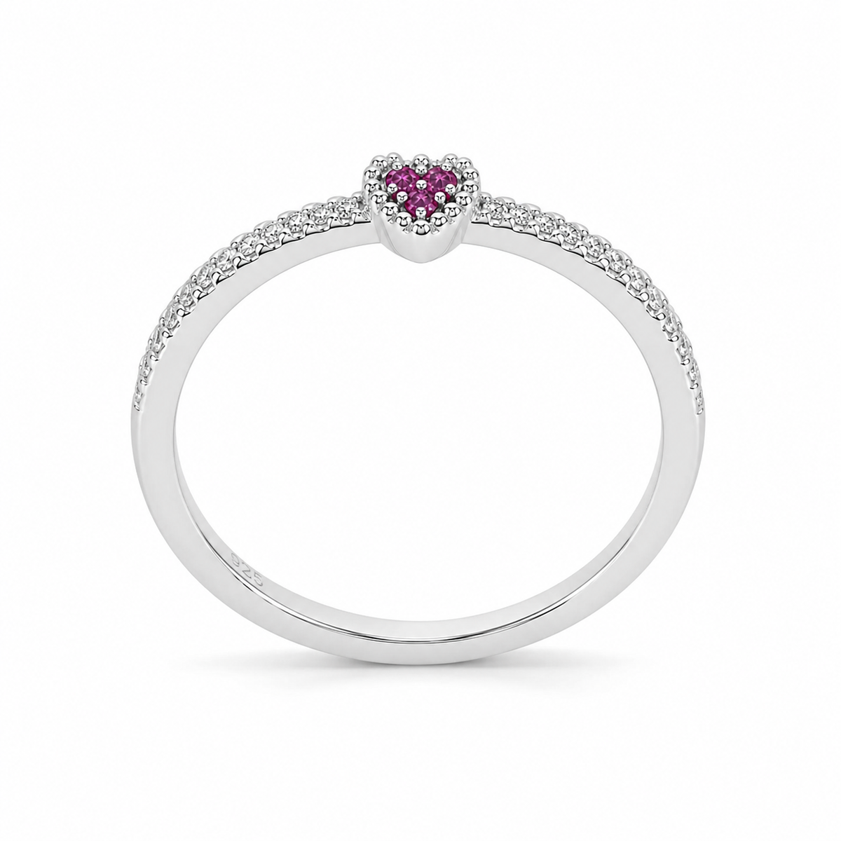 Anillo Mini Corazón Rosa
