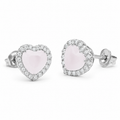 Aretes Corazón Nácar