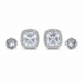 Aretes Cushion Halo