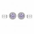 Aretes Halo Clásicos Lila