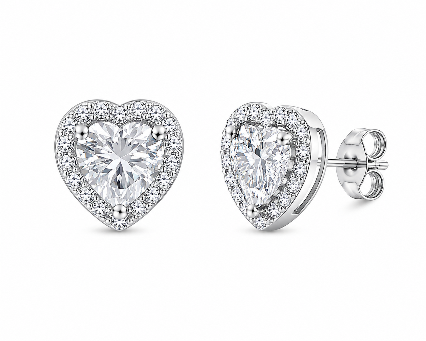 Aretes Corazón Brillante
