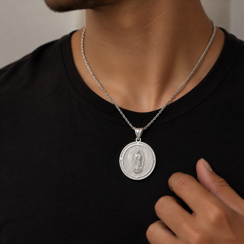 Medalla Virgen de Guadalupe Redonda Grande