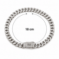 Pulsera Mónaco Oro Blanco 4 mm
