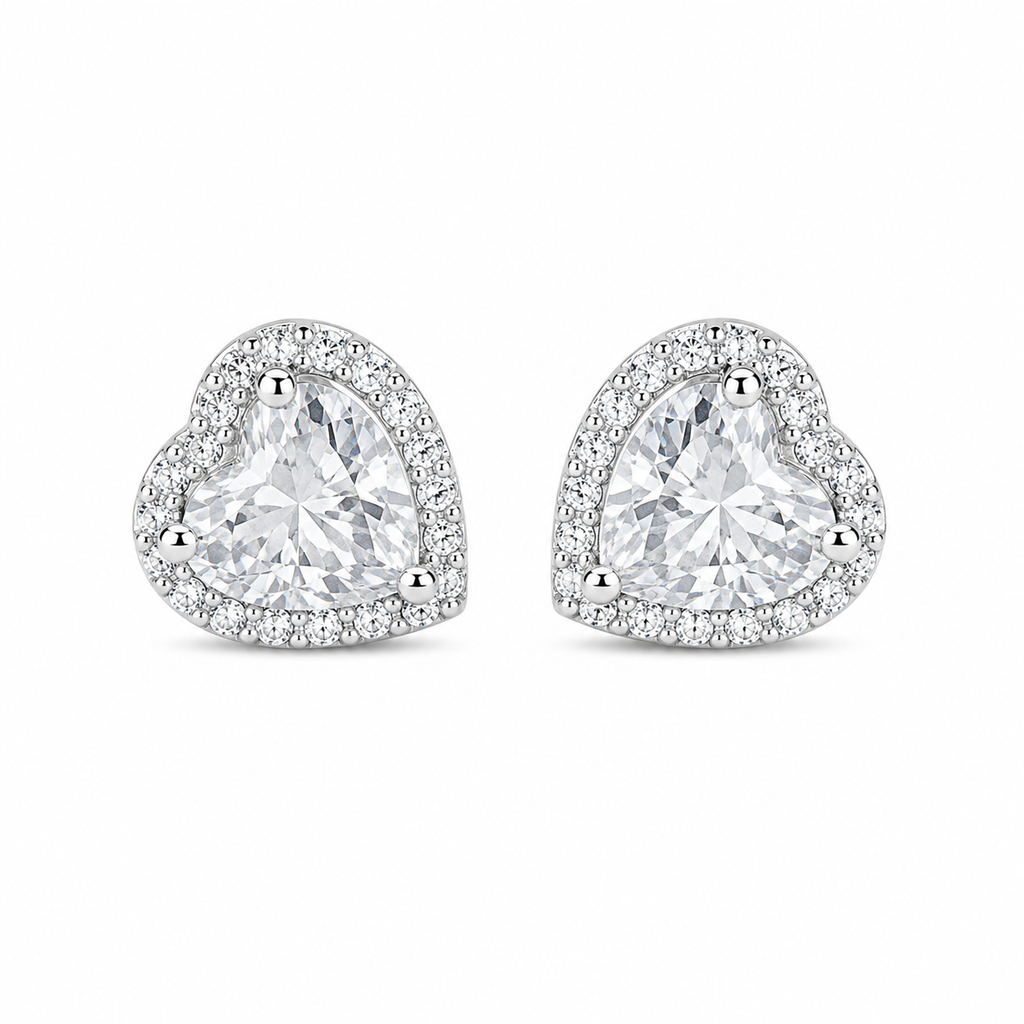 Aretes Corazón Halo