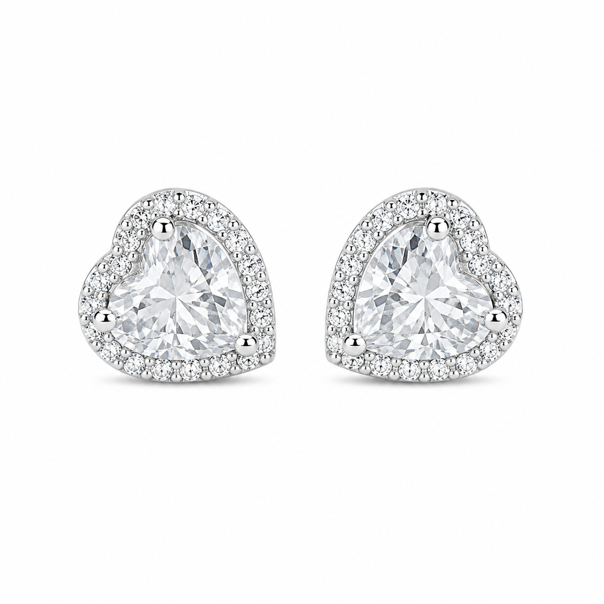 Aretes Corazón Halo