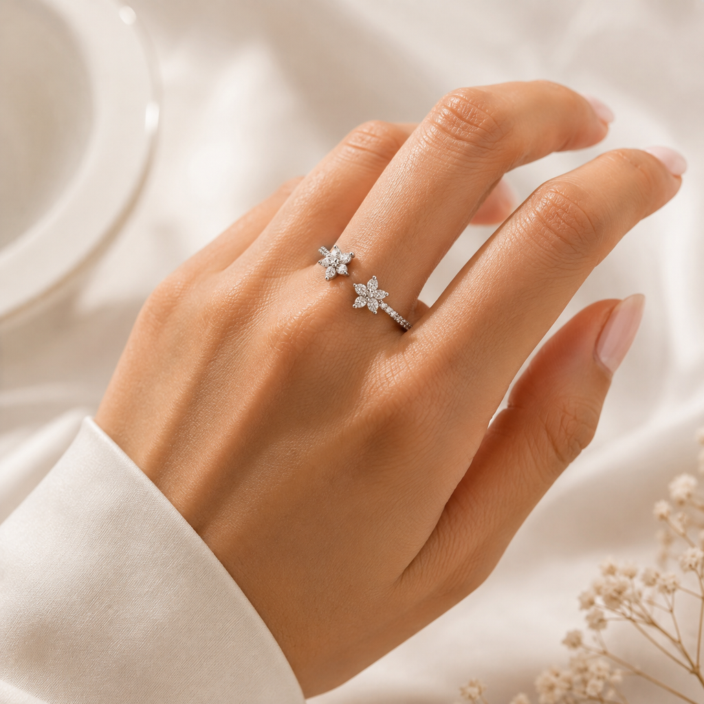 Anillo Flor Brillante