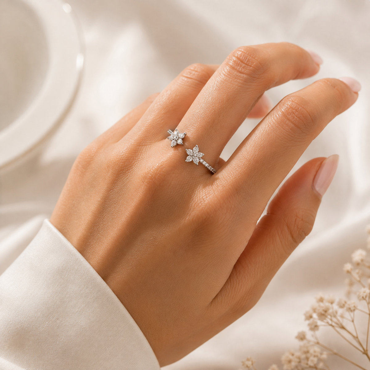 Anillo Flor Brillante